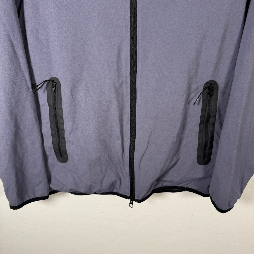 Nike Hoodie Mens Medium Gray Carbon Tech Lightweight Full Zip Stretch - Picture 3 of 10